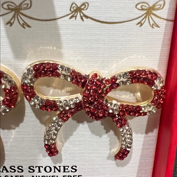 Piper K | Rhinestone Ribbon Earrings - Picture 8 of 8